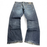 TWC Vintage Diesel New-Fanker Bootcut Jeans in verwaschenem Blau mit klassischem Five-Pocket-Design