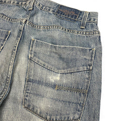 TWC Vintage Calvin Klein Bootcut Jeans aus blauem Denim mit Gesäßtasche und Used-Look