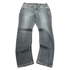 TWC Vintage Damen Y2K Skinny Jeans in verwaschenem Blau mit Ziernähten an den Taschen