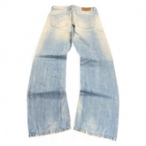 TWC Vintage Diesel Jeans in hellblauer Waschung mit geradem Bein, Rückansicht