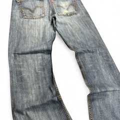 TWC Vintage Levi’s 507 Bootcut Jeans in verwaschenem Blau mit Gesäßtaschen und klassischem Schnitt