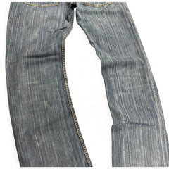 TWC Vintage Diesel Zatiny Bootcut Jeans in verwaschenem Blau mit markanter vertikaler Waschung und Kontrastnähten