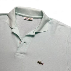TWC Vintage hellgrünes Lacoste Poloshirt aus Baumwoll-Piqué mit klassischem Kragen und Krokodil-Logo