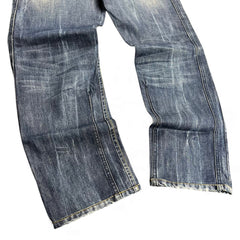 TWC Vintage Diesel Darron Straight Jeans in verwaschenem Blau mit geradem Bein und Vintage-Waschung