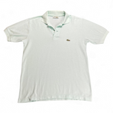 TWC Vintage hellgrünes Lacoste Polohemd mit klassischem Kragen und gesticktem Krokodil-Logo auf der Brust