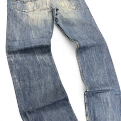 TWC Vintage Diesel Safado Straight Jeans in verwaschenem Blau mit Used-Look und geradem Schnitt