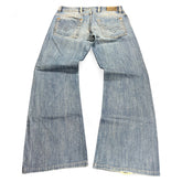 TWC Vintage Diesel Zaghor Bootcut Jeans in blau mit charakteristischen Stickereien auf den Gesäßtaschen