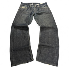TWC Vintage Diesel Larkee Straight Jeans in dunkelblauem Denim mit klassischem Schnitt und Kontrastnähten