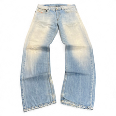 TWC Vintage Diesel Jeans mit geradem Schnitt in hellblauer Waschung und Vintage-Optik