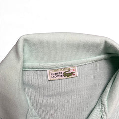 TWC Vintage hellgrünes Lacoste Polohemd mit klassischem Kragen und Made in France Etikett