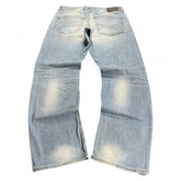 TWC Vintage Diesel Larkee Straight Jeans in hellblauem Denim mit Vintage-Waschung und geradem Bein