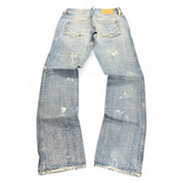 TWC Vintage Diesel Lhela Damen Jeans in Hellblau mit Used-Optik und geradem Bein, Rückansicht