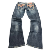 TWC Vintage Miss Me Bootcut Jeans in Dunkelblau mit Paisley-Stickerei auf den Gesäßtaschen