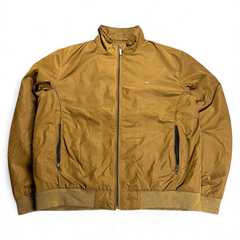 TWC Vintage braune Lacoste Vintage-Jacke mit Reißverschluss, Stehkragen und gerippten Bündchen