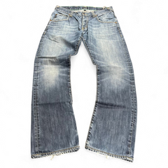 TWC Vintage Armani Jeans mit geradem Schnitt in verwaschenem Blau, Vintage-Denim mit leichter Waschung