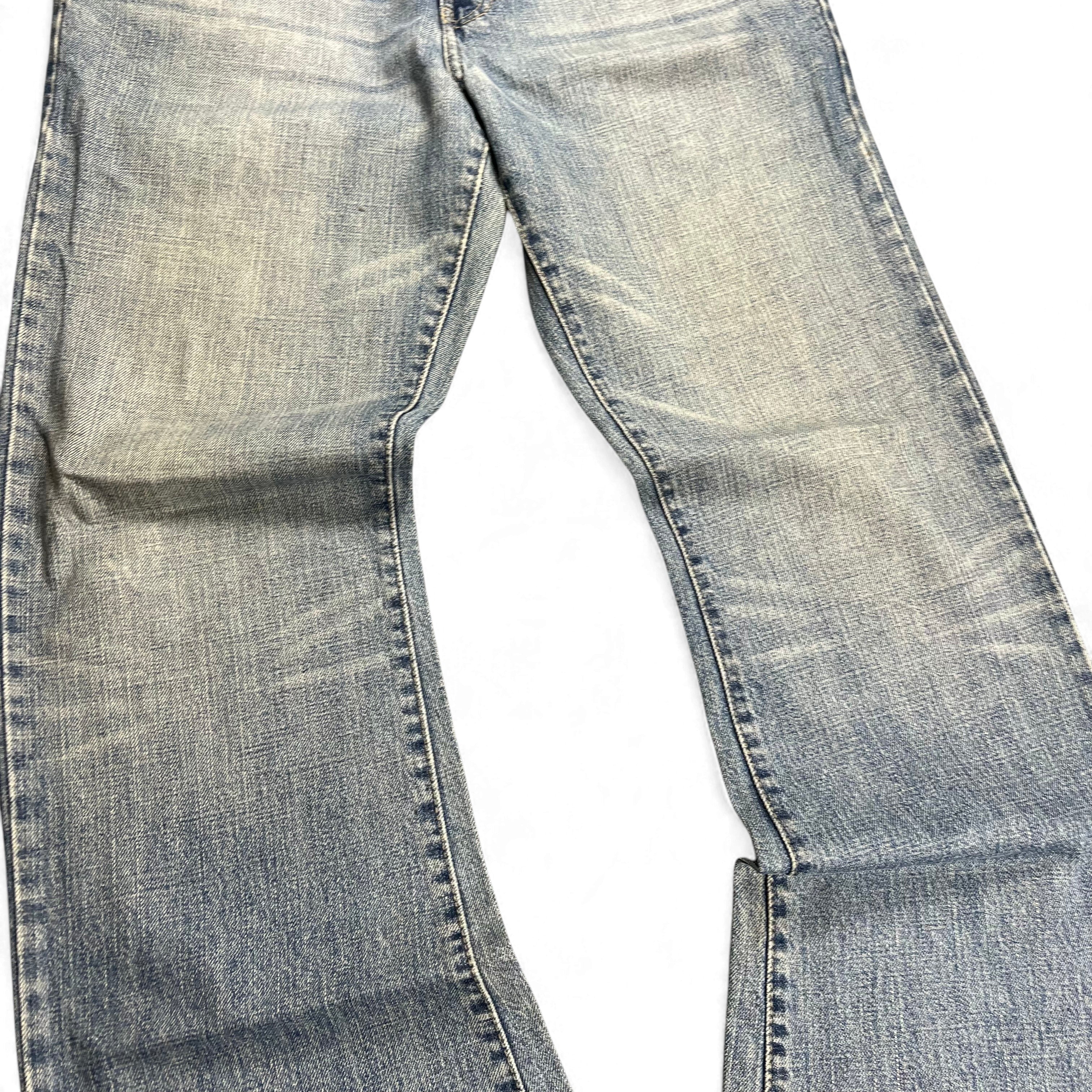 TWC Vintage Calvin Klein Bootcut Jeans aus blauem Denim im 2000er-Jahre-Stil mit leichter Waschung