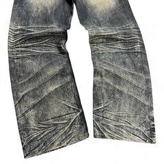 TWC Vintage Japanese Big Train Jeans mit markanter Waschung und ausgeprägten Falteneffekten an den Beinen