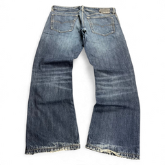 TWC Vintage Diesel New-Fanker Bootcut Jeans in verwaschenem Blau mit klassischem Five-Pocket-Design