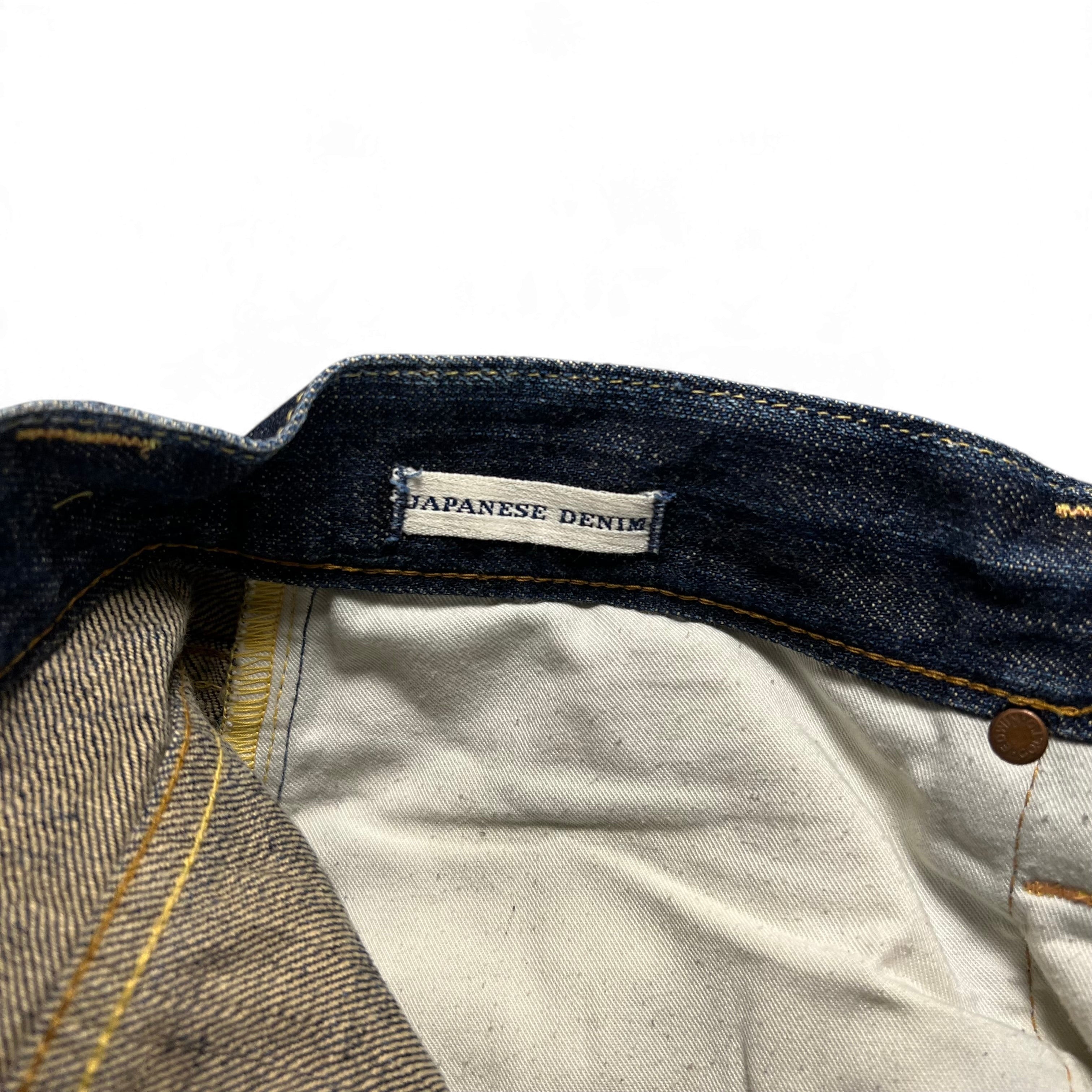 TWC Vintage Edwin Jeans aus japanischem Selvedge-Denim mit Innenetikett und hochwertigen Nähten