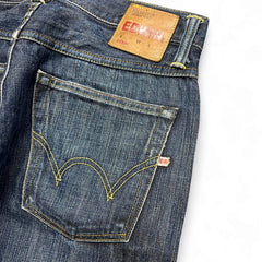 TWC Vintage Edwin Jeans aus japanischem Selvedge-Denim in Dunkelblau mit charakteristischer Gesäßtaschen-Naht