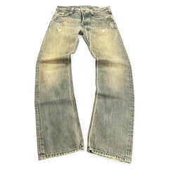 TWC Vintage Diesel Timmen Slim Jeans in verwaschenem Grün mit Rusty-Finish und Used-Optik