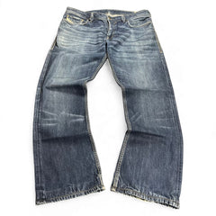TWC Vintage Diesel New-Fanker Bootcut Jeans in verwaschenem Blau mit klassischem Five-Pocket-Design