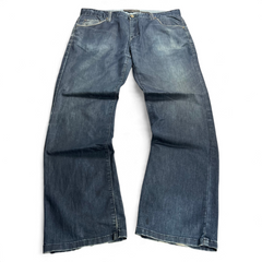 TWC Vintage Evisu KC Straight Jeans aus dünnem, bequemem Denim in verwaschenem Blau mit geradem Schnitt