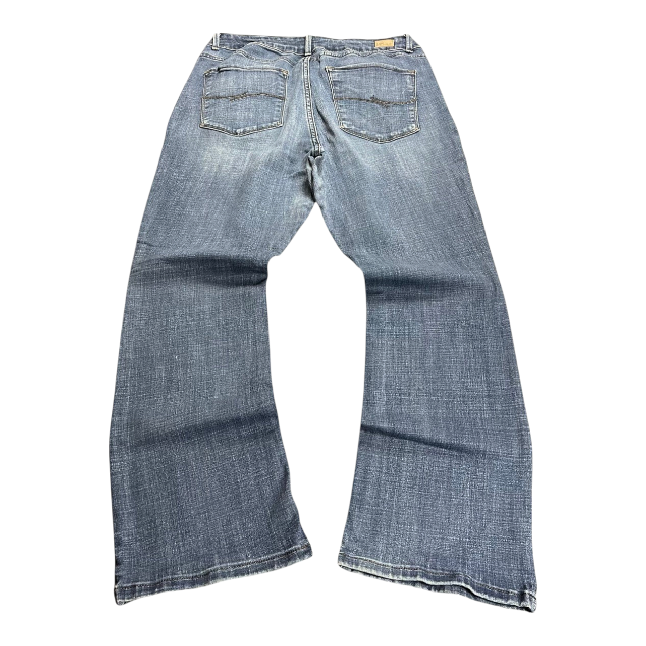 TWC Vintage Damen Lee Bootcut Jeans in verwaschenem Blau mit klassischer Waschung und Gesäßtaschen