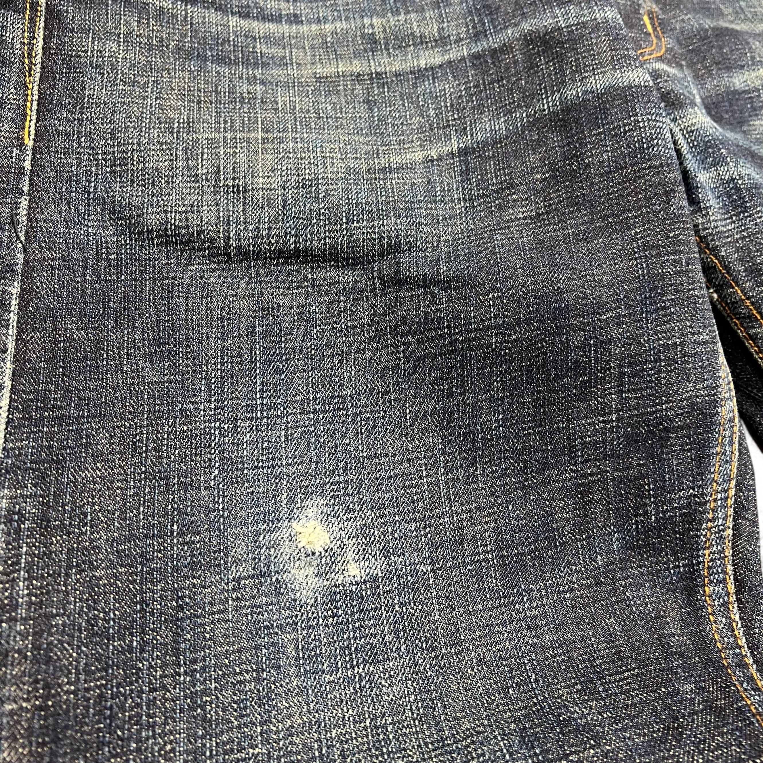 TWC Vintage Ralph Lauren Denim&Supply Jeans aus japanischem Selvedge-Denim mit authentischen Tragespuren und Fading