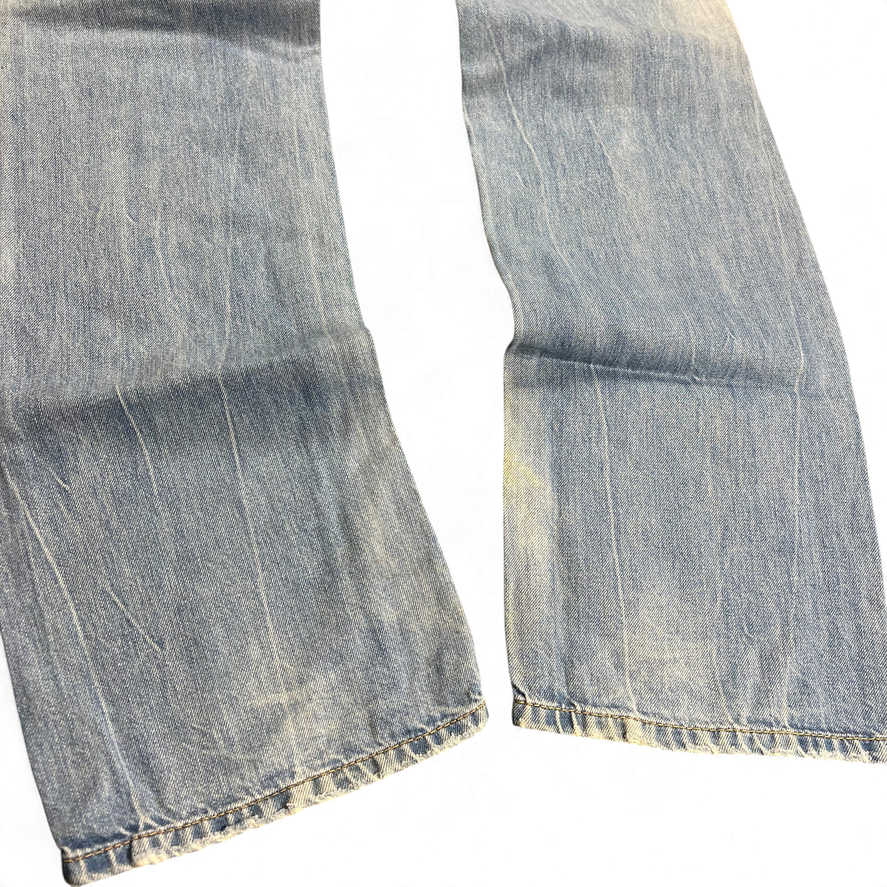 TWC Vintage Diesel Jeans mit geradem Bein in hellblauer Waschung und Vintage-Details