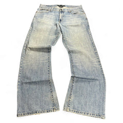 TWC Vintage Calvin Klein Bootcut Jeans aus hellblauem Denim im 2000er Jahre Stil mit verwaschener Optik