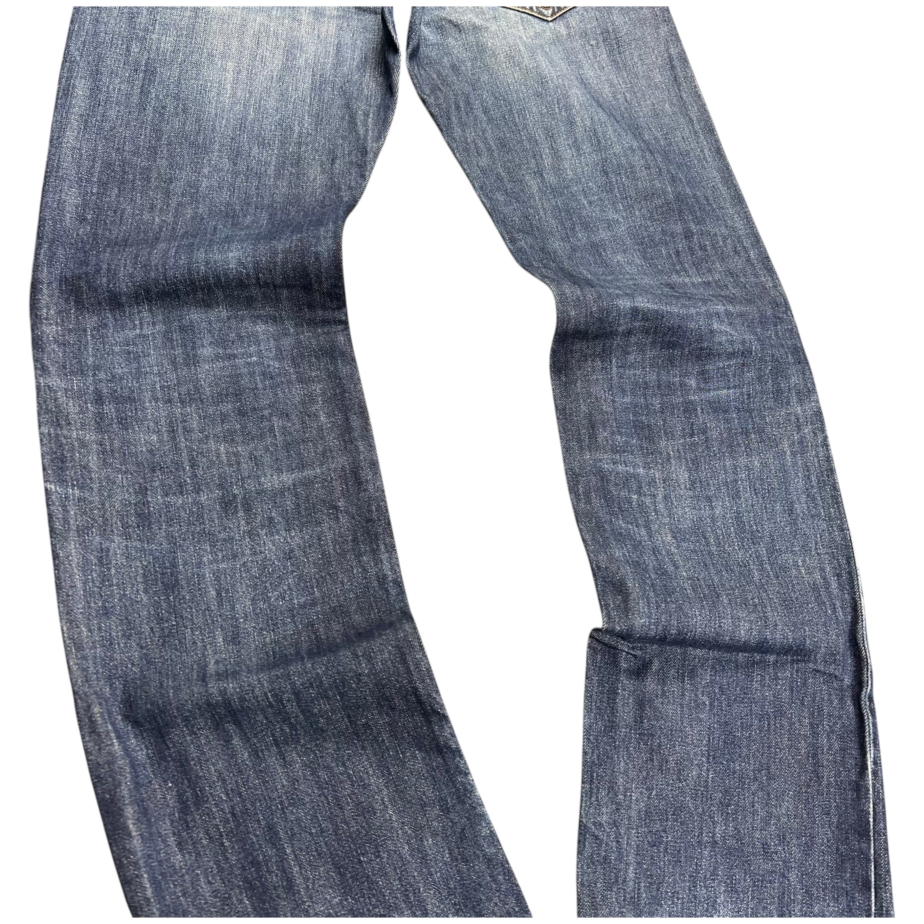 TWC Vintage Diesel Safado Straight Jeans in verwaschenem Blau mit geradem Bein und klassischer Denim-Waschung