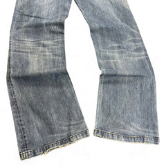 TWC Vintage Diesel Lemmen Straight Jeans in verwaschenem Blau mit geradem Bein und leicht abgenutzten Säumen