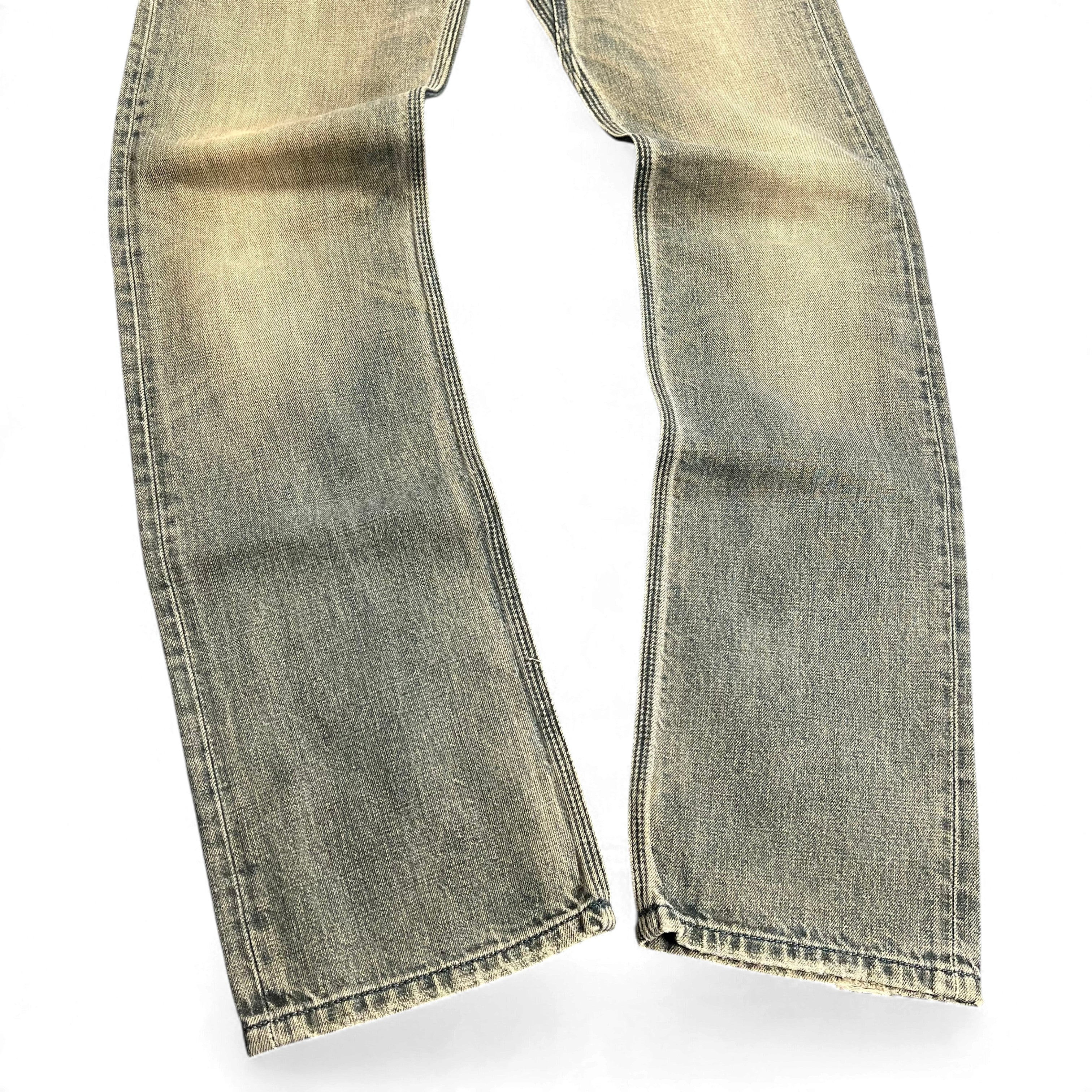 TWC Vintage Diesel Timmen Slim Jeans in verwaschenem Grün mit Rusty-Effekt und geradem Beinverlauf
