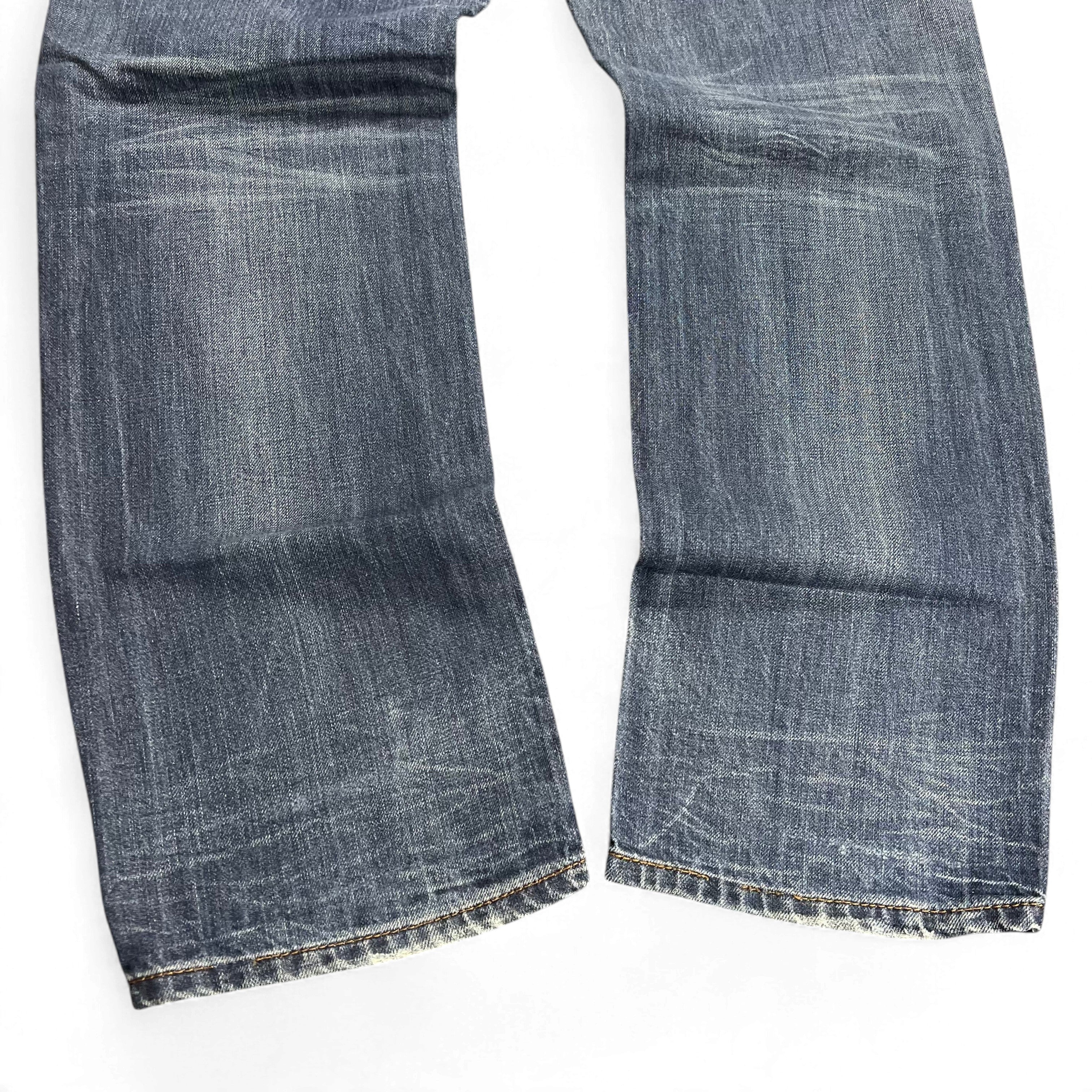 TWC Vintage Diesel Waykee Straight Jeans in verwaschenem Blau mit geradem Bein und Vintage-Waschung