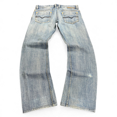 TWC Vintage Diesel Safado Straight Jeans in hellblauem Denim mit Used-Look und markanten Gesäßtaschen