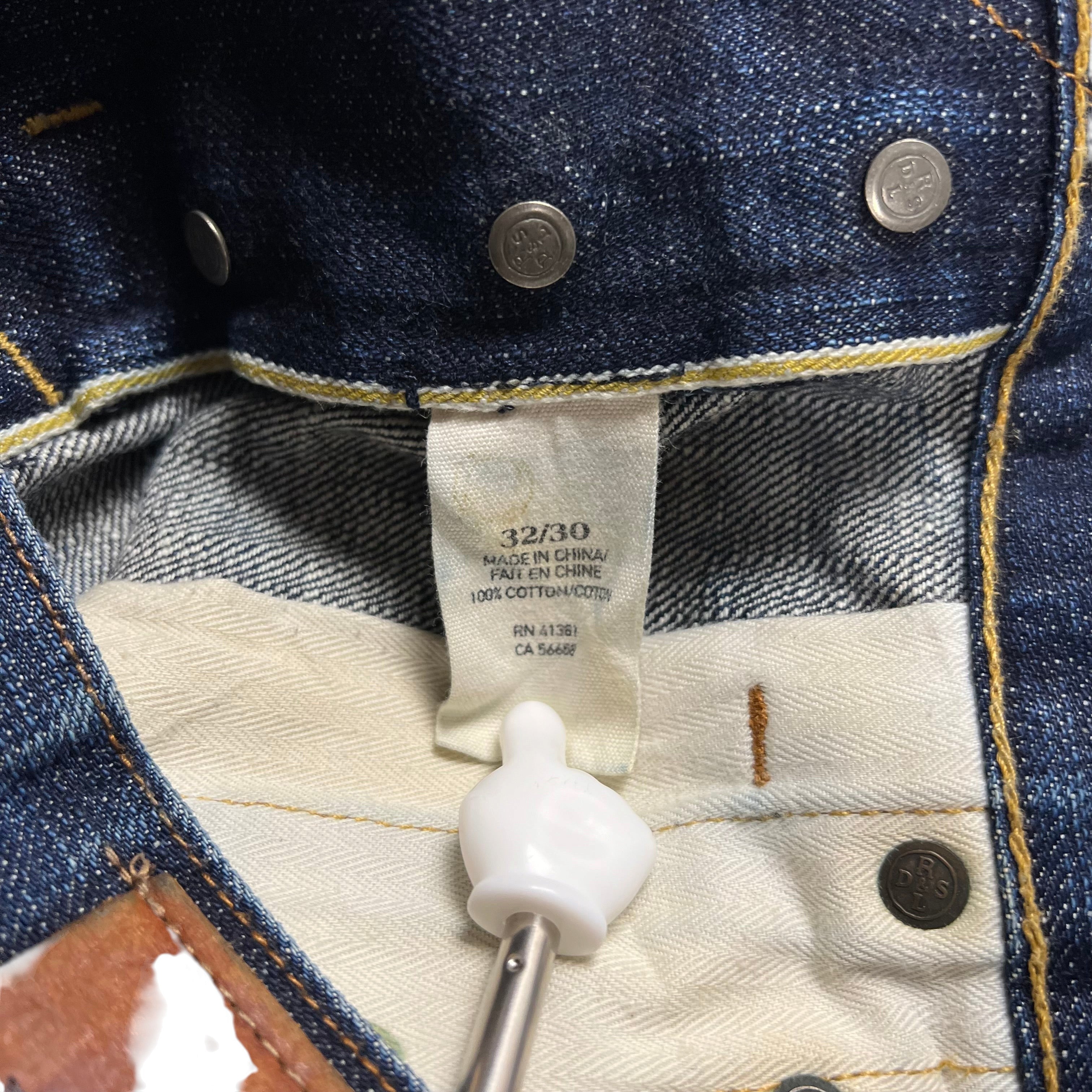 TWC Vintage Ralph Lauren Denim&Supply Jeans mit Etikett aus 100% Baumwolle und japanischem Selvedge-Denim
