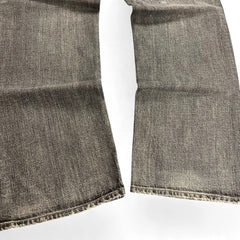TWC Vintage Armani Baggy Jeans in verwaschenem Grau mit weitem Bein und klassischem Denim-Stoff