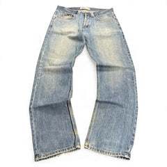 TWC Vintage Dolce&Gabbana Straight-Leg Jeans in hellblauem Denim mit Used-Waschung und italienischem Design