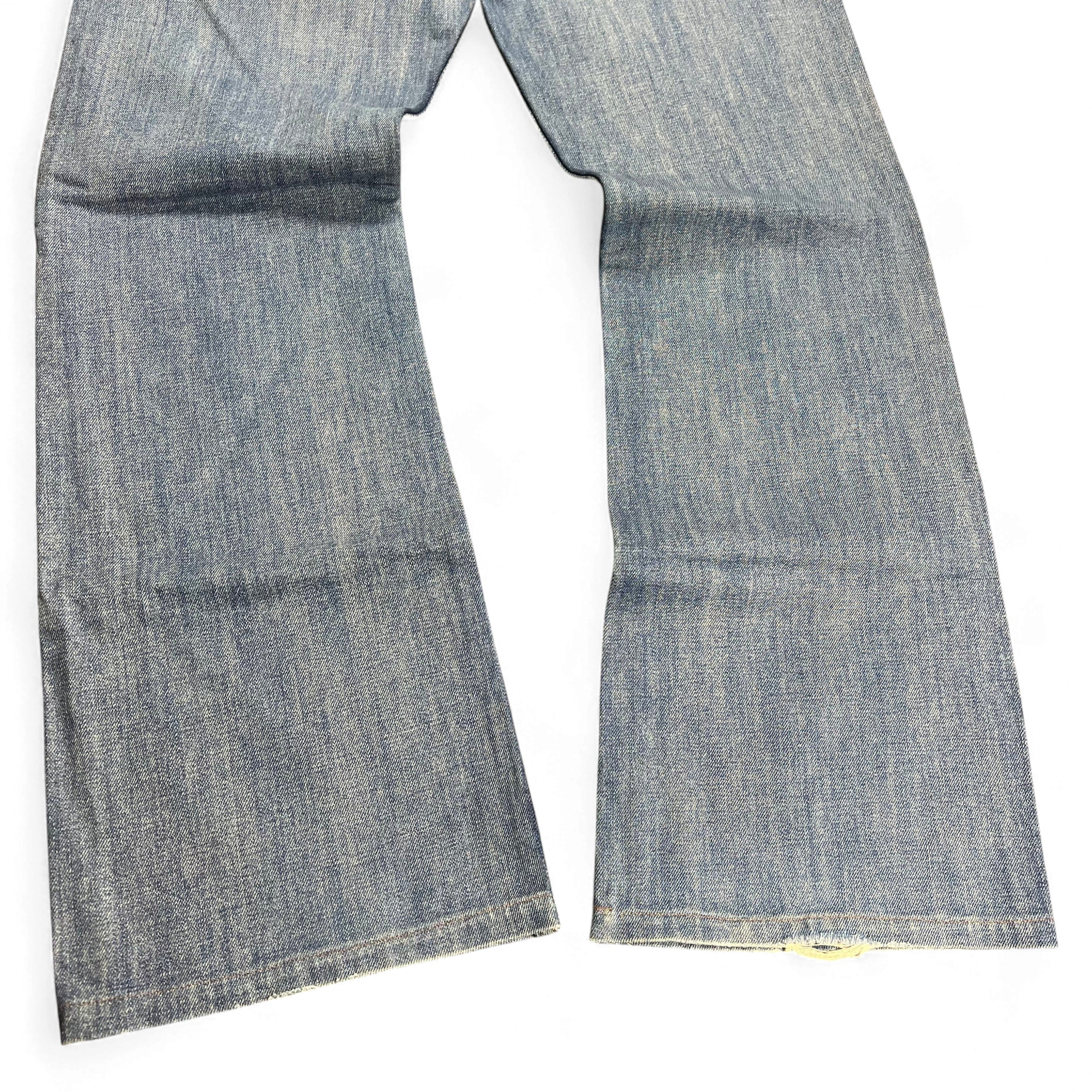 TWC Vintage Diesel Zaghor Bootcut Jeans in verwaschenem Blau mit ausgestelltem Bein
