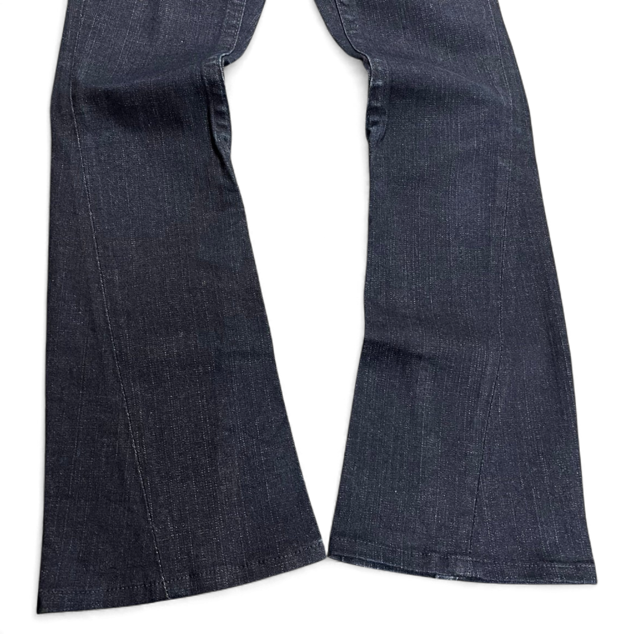 TWC Vintage True Religion Joey Bootcut Jeans in Dunkelblau mit ausgestelltem Bein