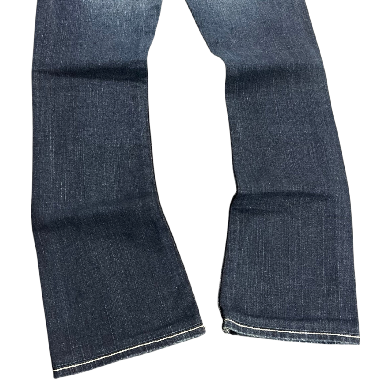 TWC Vintage True Religion Disco Becky Big T Bootcut Jeans in dunkelblauem Denim mit markanten Nähten