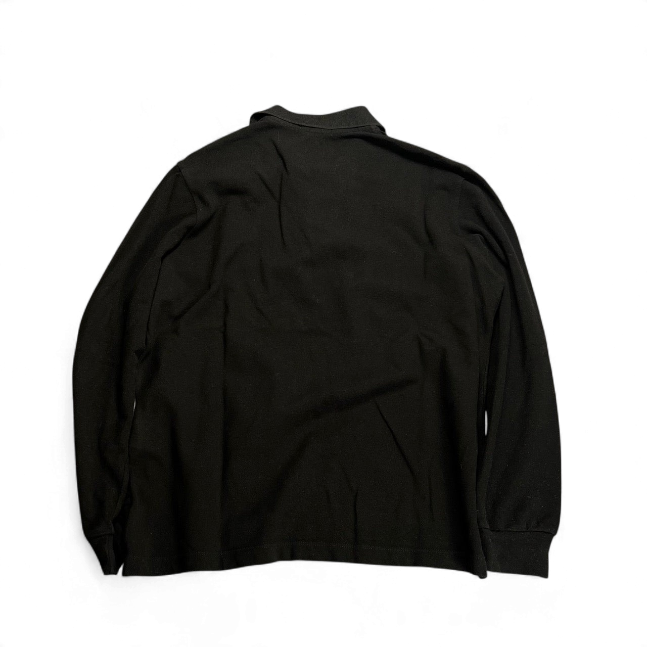 TWC Vintage Ralph Lauren Polo Langarmshirt in Schwarz, Rückansicht des Vintage-Baumwollshirts